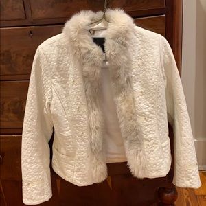 Ladies creme ski jacket